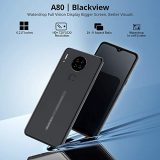 Blackview A80 Unlocked Cell Phones Canada, 6.2" HD+ Large Screen Smartphone, 13MP Quad Rear Camera, 4200mAh Battery, 2GB+16GB/SD 128GB Expandable Android Phone with Face ID Fingerprint Unlock - Black