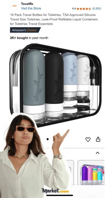 18pack Travel Bottles for Toiletries