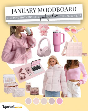Pink Moodboard for January