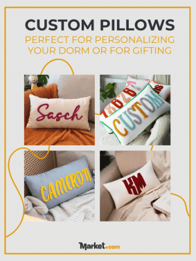 Customized Throw Pillow For Dorm