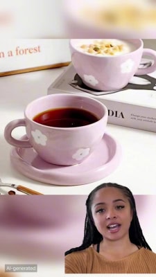 Disoza Coffee Mugs Set with Saucer