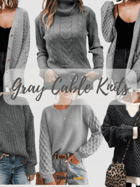 Gray Cable Knits