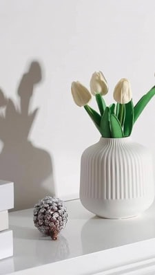 White Vases Home Decor Centerpieces