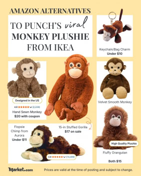 Viral Monkey Plushies from Amazon