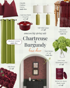 Chartreuse x Burgundy Home Decor
